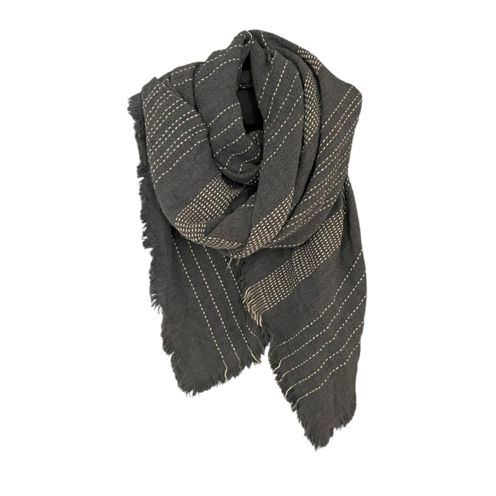 INDIGO Canada Blanket Scarf Wrap Grey White
One Size